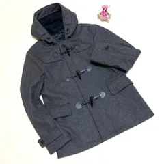 【美品】THE SHOP TK メンズダッフルコート M チャコールグレイ 秋冬 フード付き