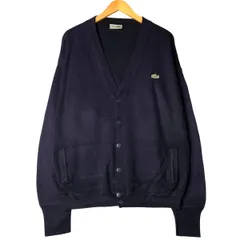 古着 70~80年代 ラコステ LACOSTE CHEMESE LACOSTE アクリルニットカーディガン メンズXL相当 ヴィンテージ/eaa602532