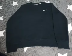 ナイキ スウッシュ クルー 裏起毛パーカー ブラック (L)