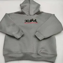 05w17199 【パーカー】X-girl エックスガール ステージス X-girl Stages ロゴプルパーカ  130サイズ グレー  パーカー  【中古品】