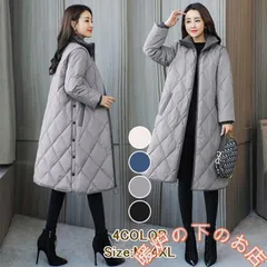 中綿コート ダウン風コート レディース ロング丈 ダウン風ジャケット 冬アウター ゆったり 暖かい 大きいサイズ 40代 50代60代56712