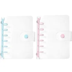 A7 クリアバインダーカバー 6穴 2個セット 韓国風 シール帳 手帳カバー リ