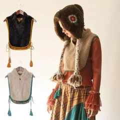 チャイハネ プルーアベスト エスニック アジアン ファッション トップス ファー ベスト プルオーバー タッセル