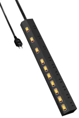 【数量限定】スイングプラグ ホコリ防止シャッター付き 2.5m 個別スイッチ 10個口 ブラック 雷ガード 電源タップ ECT-1625BK エレコム