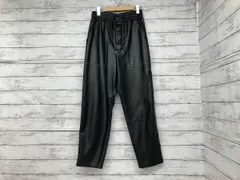 beautiful people ビューティフルピープル シンセティックレザードロストリングパンツ／1035405005／ブラック