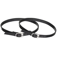 uxcell 2個 ハイヒールシューストラップ 取り外し可能なアンクルシューレースストラップ 女性用 ルーズなハイヒールスリッパサンダル用 交換シューレースシューズアクセサリー つや消し黒