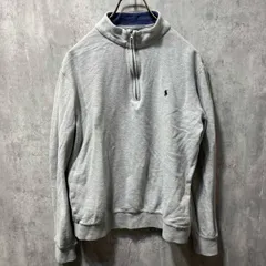 POLO RALPH  LAUREN スウェット ハーフジップポニー刺繍スウェット XLサイズ グレー ポロラルフローレン