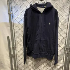 POLORALPH LAUREN パーカー ジップアップパーカー ネイビー ホワイトポニー XL ポロラルフローレン 