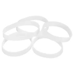 uxcell 120個 輪ゴム ゴムバンド 5mm x 30.5mm カラーバンド シリコーン輪ゴム 滑り止め 優れた弾力性 梱包紐 リング ケーブル収納 小物整理用 家庭 事務用品 ホワイト