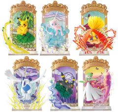[중고] 식완 트레이딩 피규어 전 6종 세트 [포켓 몬스터 STAINED GLASS Collection]