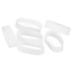 uxcell 150個 輪ゴム ゴムバンド 6mm x 17.5mm カラーバンド シリコーン輪ゴム 滑り止め 優れた弾力性 梱包紐 リング ケーブル収納 小物整理用 家庭 事務用品 ホワイト