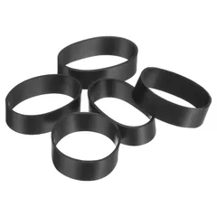 uxcell 200個 輪ゴム ゴムバンド 6mm x 17.5mm カラーバンド シリコーン輪ゴム 滑り止め 優れた弾力性 梱包紐 リング ケーブル収納 小物整理用 家庭 事務用品 黒