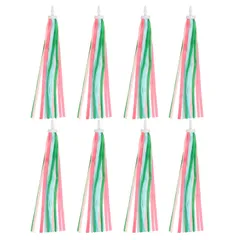 uxcell 自転車用ストリーマー カラフルな自転車用タッセル スクーターハンドルバー用ストリーマー 自転車用タッセルリボン 少女 自転車 三輪車ハンドルアクセサリー用 緑 4個