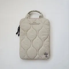 スヌーピー キルティング パソコンケース タブレット・iPad対応 手提げタイプ シンプルデザイン 軽量