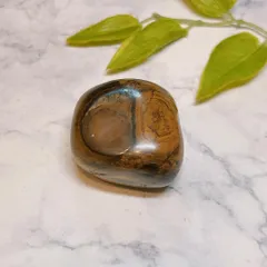 【E17205】タイガーアイ　ペブル　虎目石　天然石　磨き石　Tiger'sEye