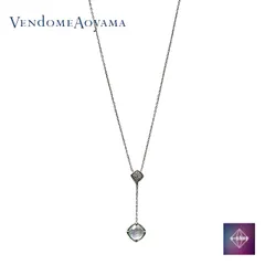 【中古】美品 VENDOME AOYAMA ヴァンドーム青山 ネックレス オードブルー ラブル Pt950 ブルートパーズ シェル ダイヤモンド レディース チェーンPt850 レディース プレゼント 中古