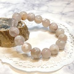 最高品質】桜瑪瑙 ブレスレット 天然石 大玉17㍉ 透明度高く華が多い