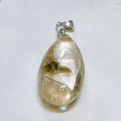 【E17363】ゴールデンルチルクォーツ ペンダント Rutile Quartz Pendant