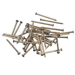 uxcell 木ネジ M1.5 x 25 mm 丸頭ネジ 35個 真鍮製釘 詰め合わせキットDIY固定アクセサリー 木工家具用 ブロンズ