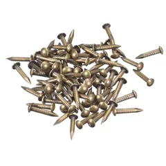 uxcell 木ネジ M1.5 x 10 mm 丸頭ネジ 70個 真鍮製釘 詰め合わせキットDIY固定アクセサリー 木工家具用 ブロンズ