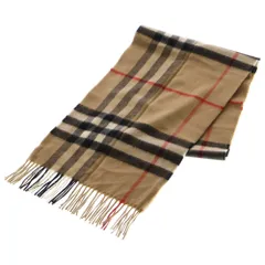 BURBERRY (バーバリー) ジャイアントノヴァチェック カシミヤマフラー ストール ブラウン