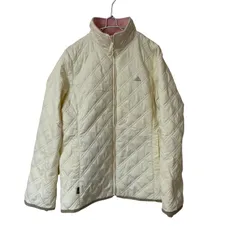 ZK15 adidas アディダス キルティングジャケット アウター アイボリー サイズL