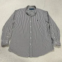 ポロ ストライプ 長袖 シャツ XXL