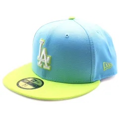 NEW ERA (ニューエラ) 59FIFTY MLB LA Dodgers 2Tone ロサンゼルス ドジャース ベースボールキャップ 帽子 スカイブルー/ライムグリーン