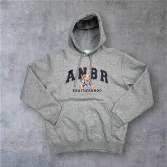 グレーベア ANBR Brotherhood プリント 起毛 フーディー Tシャツ L