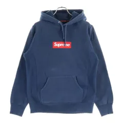 SUPREME (シュプリーム) Box Logo Hooded Sweatshirt ボックスロゴ フーディプルオーバーパーカー ネイビー