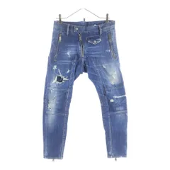 DSQUARED2 (ディースクエアード) 18AW SKATER JEANS ダメージ加工 デニム スキニーパンツ インディゴ S74LB0419 S30342