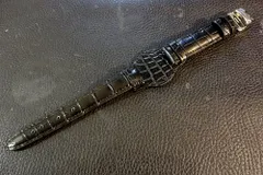 ◆台座付 D-Buckle Vintage Belt◆最高級北米産クロコダイル カスタムオーダー(ラグ幅/台座サイズ/バックルカラー) BLACK 腕時計ベルト ワニ革 黒
