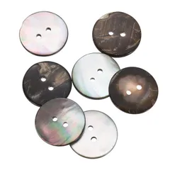 uxcell 天然シェルボタン 7個入り 2穴 20mm マザーオブパールボタン シャツ 洋服 コート スーツ ジャケット ジーンズ スカート 裁縫 クラフト DIY 装飾用 黒