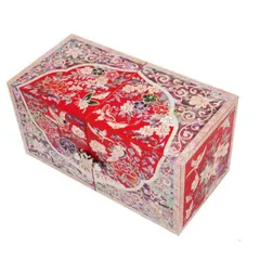 螺鈿の高級ジュエリーボックス観音開き 引き出し チェスト韓国高級螺鈿宝石箱 花の園赤■jewelrybox-69-s【宝石箱】【ジュエリーボックス】【高級】【アクセサリーボックス】【かわいい】【小さめ】【韓国】【螺鈿】【プレゼント】