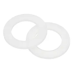 uxcell ナイロンフラットワッシャーM10 x 10mm ID x 16mm OD ラウンドフラットプレーンワッシャープラスチックガスケットファスナー 家庭用蛇口パイプウォーターホース用 ホワイト 100個入り