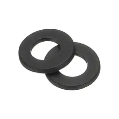 uxcell ナイロンフラットワッシャーM5 x 5mm ID x 10mm OD ラウンドフラットプレーンワッシャープラスチックガスケットファスナー 家庭用蛇口パイプウォーターホース用 黒 100個入り