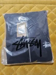 STUSSY ブラック フードジップアップ 新品 M