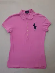 ポロラルフローレン ピンク ビックポニー 半袖 カラーTシャツ s