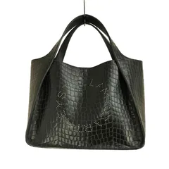 ステラマッカートニー STELLA McCARTNEY クロコ ラインストーン サークルロゴ 2WAY トートバッグ レディース 表記無 