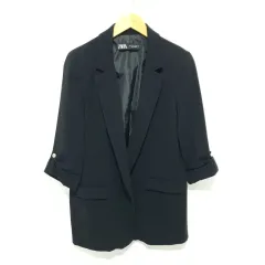 ZARA レディース 7分袖 ロールアップ ノンボタン ジャケット M_S1448