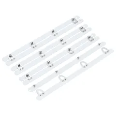 uxcell コルセットバスク9インチ 4対のスプリングスチールボニングサポート 女性用衣類用のホワイトメタルボタンと4つのシルバーフック＆アイクロージャー ウェディングパーティードレス コルセット 0.5幅