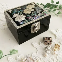 螺鈿の高級ジュエリーボックス小・韓国高級螺鈿宝石箱-牡丹■jewelrybox-63-s【宝石箱】【ジュエリーボックス】【高級】【アクセサリーボックス】【かわいい】【小さめ】【韓国】【螺鈿】【プレゼント】