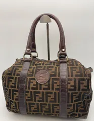 Fendi　フェンディ　ミニボストンバッグ　ズッカ　ヴィンテージ　5518