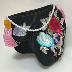 韓国子供チョバウィ・高級刺繍黒■chobawe-7-s【子供帽子】【人気】【チョゴリ　帽子】【韓服　帽子】