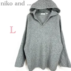 メダカ様専用♡ニコアンド　niko and ...【L】プルオーバーニット セーター ざっくりニット フード ゆったり