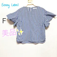 美品✨アーバンリサーチサニーレーベル ストライプ 半袖ブラウス ブルー ホワイト 綿100 白青【送料込み】