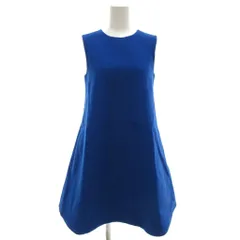 ジルスチュアート JILL STUART ノースリーブワンピース ひざ丈 フレア 0 青 ブルー /GV ■YHS13