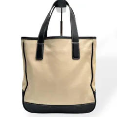 良品 COACH コーチ 7706 レザー キャンバス トートバッグ