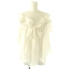 スナイデル SNIDEL 25SS オフショルリボンブラウス 半袖 プルオーバー F 白 /NR ■OS ■SH