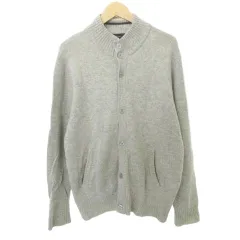 グローバルワーク GLOBAL WORK ウール ニットカーディガン 無地 ハイネック 厚手 XLサイズ グレー